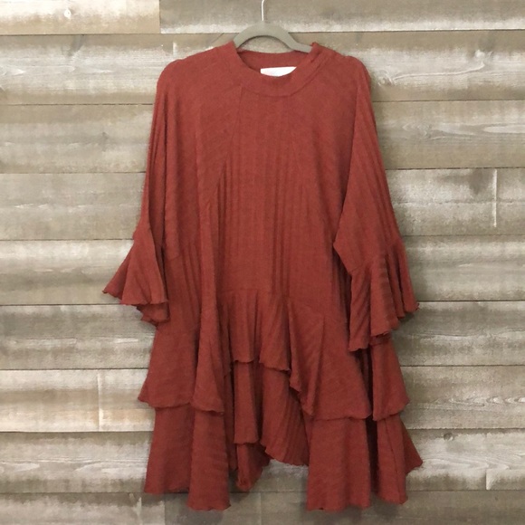 Free People Tunic Dress! Like New, color brick! - Picture 2 of 8